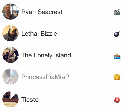 celebrità emoji di Snapchat