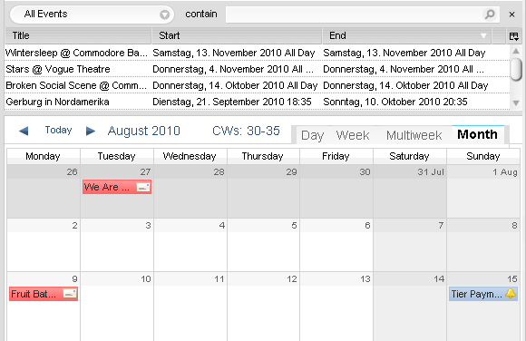 plugin del calendario di thunderbird 3