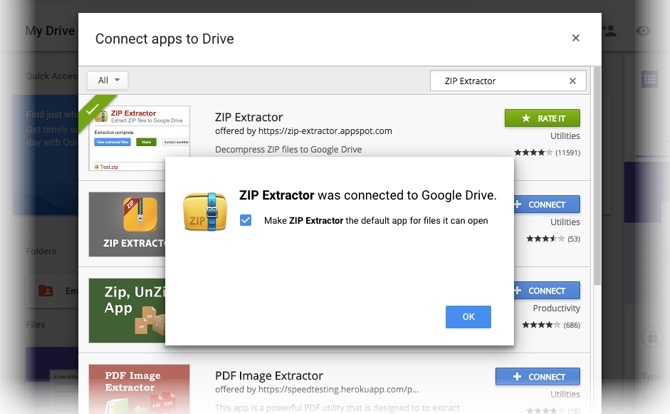Come decomprimere i file ZIP in Google Drive senza scaricarli First ZIP Extractor