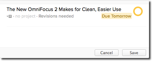 OmniFocus Quick Entry