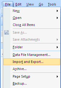 backup dei file di Microsoft Outlook