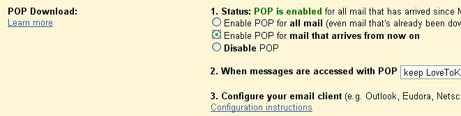 Controlla tutte le e-mail e ricevi avvisi e-mail con POP Peeper (Windows) pop3gmailseteup7