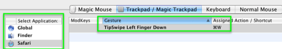 applicazione trackpad magico