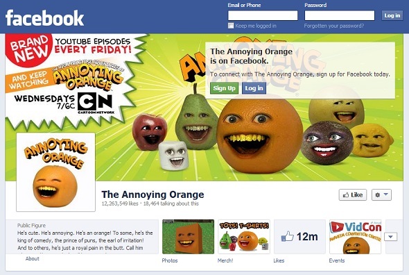 10 personaggi immaginari che sono follemente popolari su Facebook Facebook fastidioso arancione