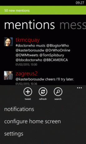 Windows Phone Twitter app