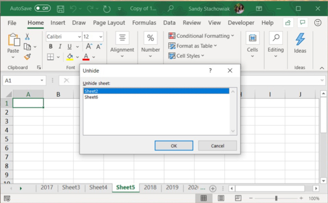 Scheda Scopri di Excel