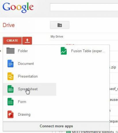 importare dati in google docs