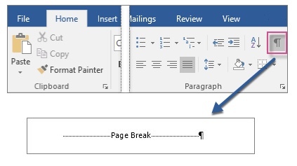 Microsoft Word 2016 - Interruzione di pagina