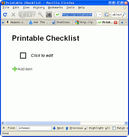 strumento di lista di controllo online