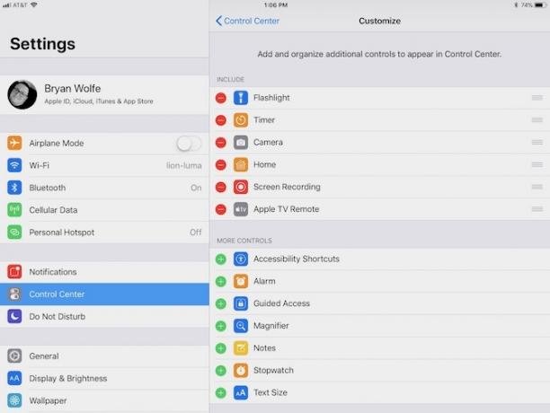 iOS 11 centro di controllo del commutatore di app