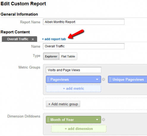 rapporti di google analytics