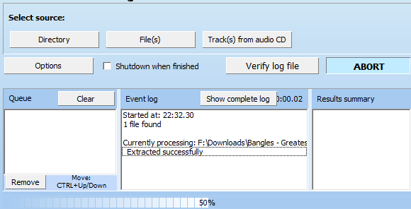 Audiochecker - Controlla le origini dei tuoi file musicali Verifica ACK