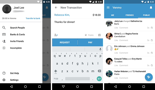 Android-send-money-confronto-venmo