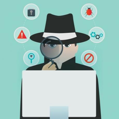 Qualcuno spiare un computer per rappresentare spyware