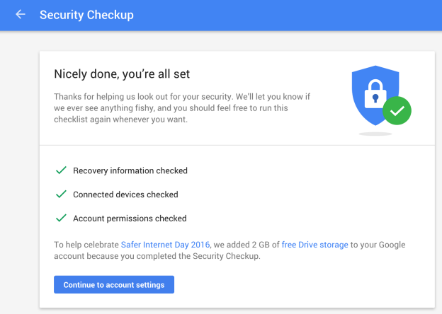 Google Security Checkup