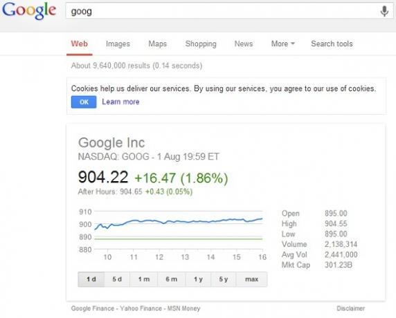 8 suggerimenti per la ricerca di Google per essere sempre disponibili google stock goog