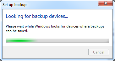 backup e ripristino di Windows