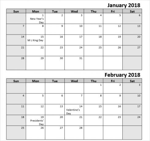 migliori modelli di calendario di Microsoft Office