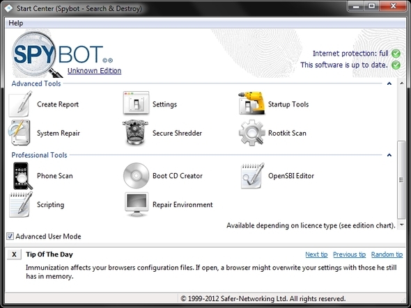 Spybot - Cerca e distruggi: la via semplice ma efficace per la pulizia del tuo PC dal malware principale avanzata