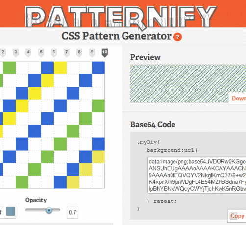 generatore di pattern css