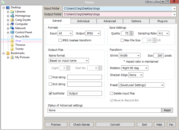 Tinuous & Trim per consentire di elaborare le immagini più velocemente che mai [Windows] tinuous2