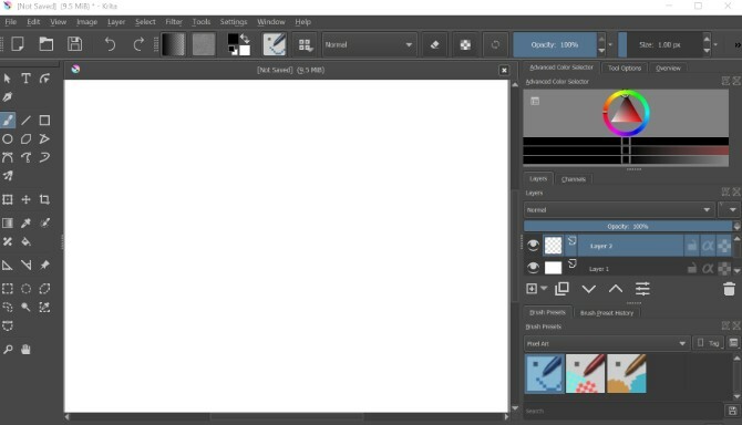 Krita Pixel Art Tool Sviluppatori di giochi retrò