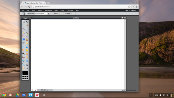 Pixlr-image-redattore on-chrome-os