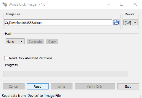 Eseguire il backup di una chiavetta USB con Win32 Disk Imager
