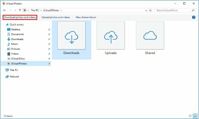 Scarica l'opzione foto e video in iCloud per Windows