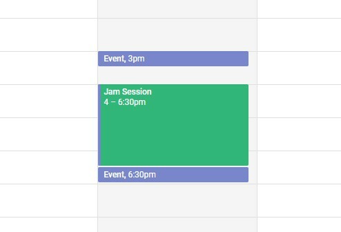 jam session e produttività del calendario di Google