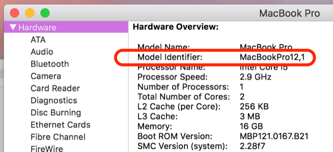 Non riesci a creare un programma di installazione di Windows sul tuo Mac? 4 Suggerimenti per la risoluzione dei problemi Identificatore del modello mac