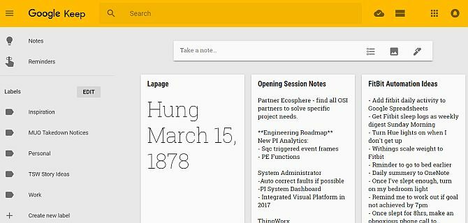 problemi con i prodotti google - google keep