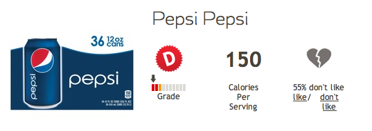 Fooducate pepsi