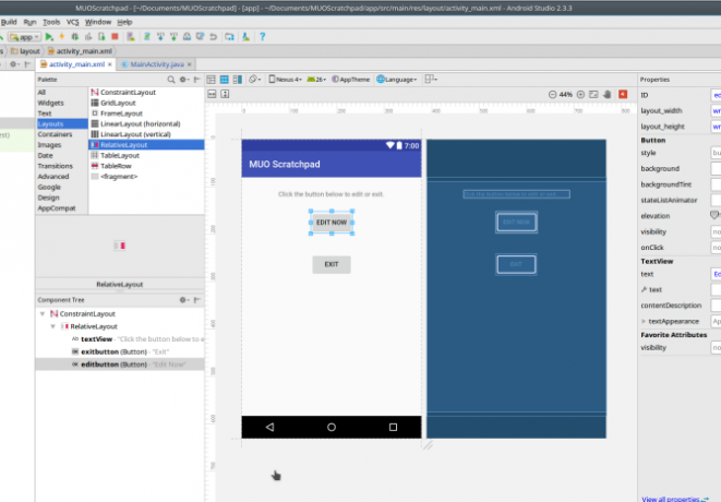 android crea app androidstudio layouteditor