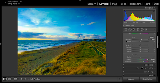 sovrasaturazione di lightroom