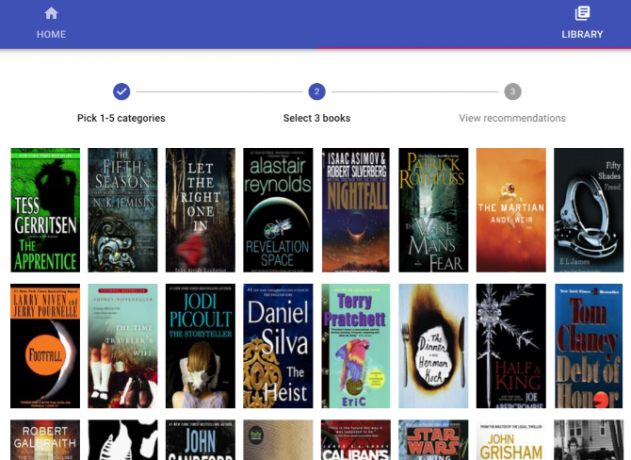 Next Book To Read è una semplice app in tre passaggi per trovare libri in base ai tuoi gusti