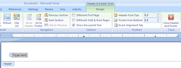 Come creare elementi decorativi personalizzati con una carta intestata rapida in Microsoft Word 2007 MSWord03