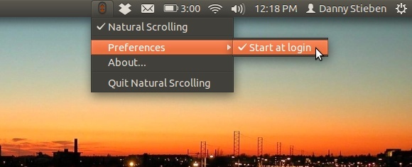 Ubuntu a scorrimento naturale