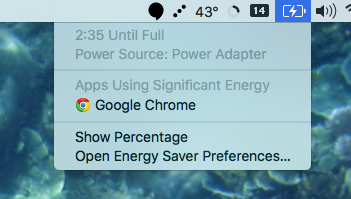 Chrome Energy Usage