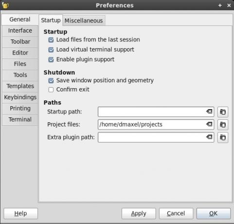 editor di codice linux