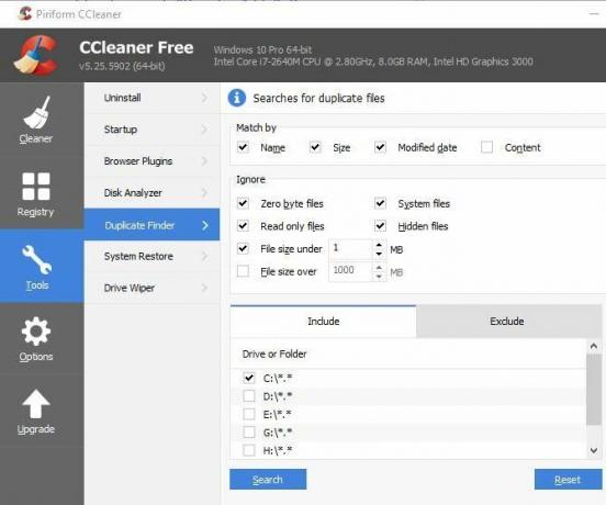 6 Suggerimenti e trucchi per CCleaner per pulire efficacemente il tuo computer 03 CCleaner Duplicate Finder