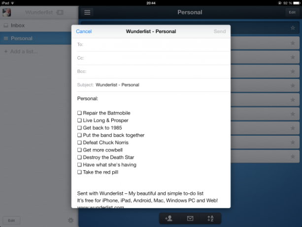 Wunderlist è un'alternativa avvincente ai semplici vecchi promemoria iOS wunderlist8