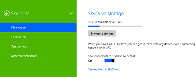 SkyDrive-Storage-Opzioni