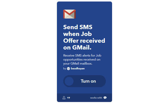 La guida IFTTT definitiva: utilizza lo strumento più potente del Web come un Pro 27IFTTT TextForJobOffer