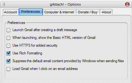 Imposta Gmail come client di posta elettronica desktop predefinito (Windows) gattach02