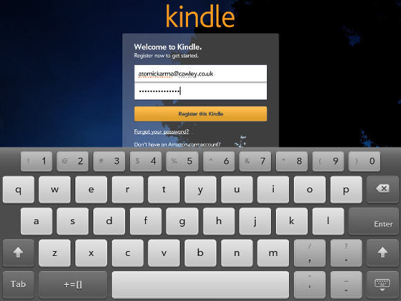 kindle per touchpad hp
