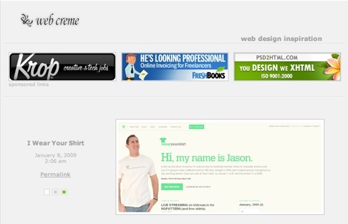 web creme - idee di ispirazione per il web design