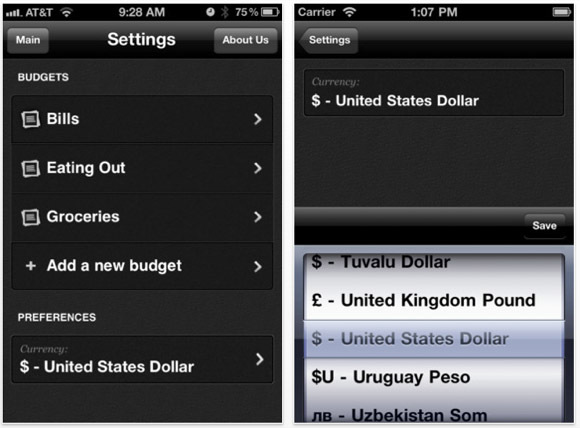 app budget per iPhone
