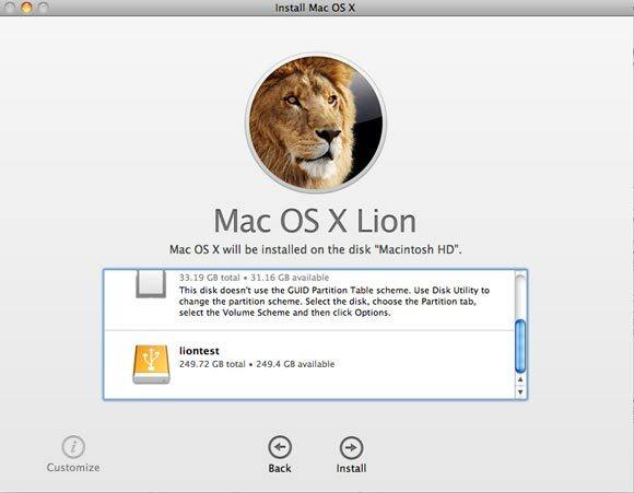 installazione interna osx