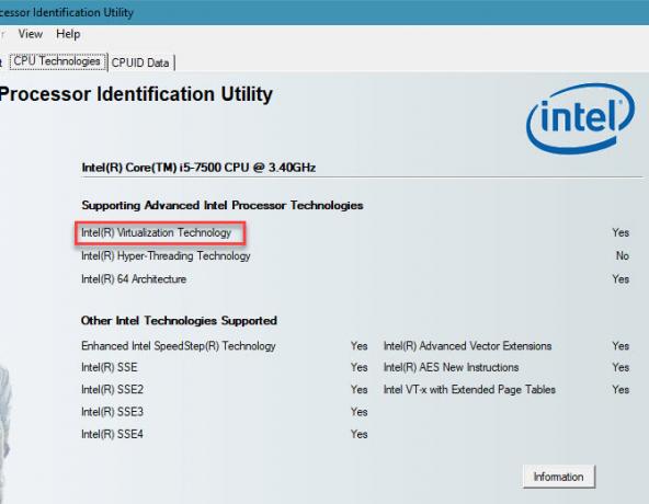 Utilità di identificazione del processore Intel